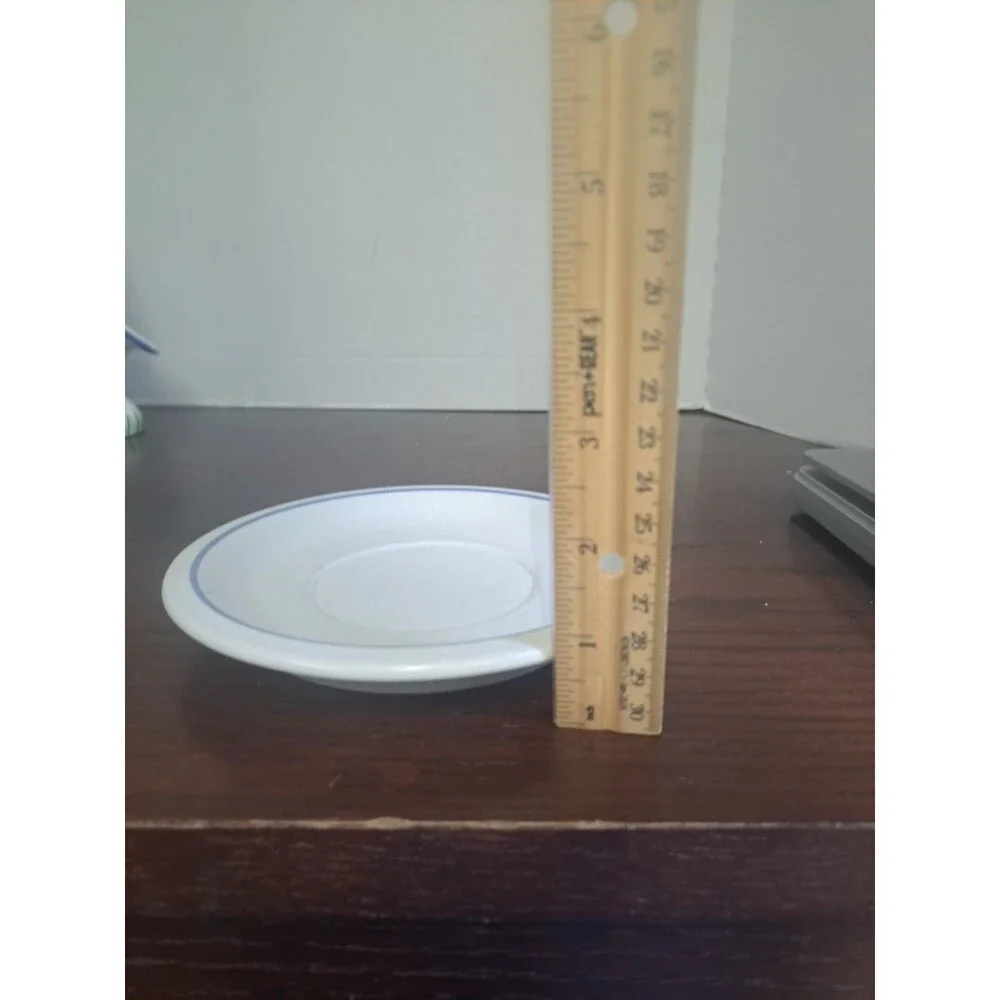 Vintage  Pfaltzgraff Blue And White Stoneware 6.5in Saucer